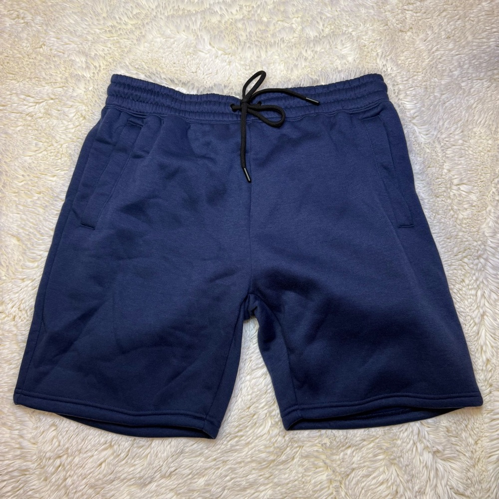 NWT Athletex Men's casual Blue Shorts fleece lined large 7” Inseam